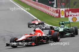 Jules Bianchi (FRA) Marussia F1 Team MR02. 25.08.2013. Formula 1 World Championship, Rd 11, Belgian Grand Prix, Spa Francorchamps, Belgium, Race Day.