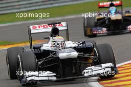 Pastor Maldonado (VEN) Williams FW35. 25.08.2013. Formula 1 World Championship, Rd 11, Belgian Grand Prix, Spa Francorchamps, Belgium, Race Day.