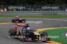 Jean-Eric Vergne (FRA) Scuderia Toro Rosso STR8. 25.08.2013. Formula 1 World Championship, Rd 11, Belgian Grand Prix, Spa Francorchamps, Belgium, Race Day.