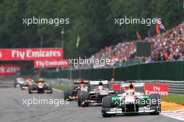 Paul di Resta (GBR) Sahara Force India VJM06. 25.08.2013. Formula 1 World Championship, Rd 11, Belgian Grand Prix, Spa Francorchamps, Belgium, Race Day.