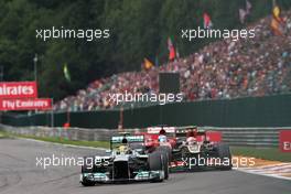 Lewis Hamilton (GBR) Mercedes AMG F1 W04. 25.08.2013. Formula 1 World Championship, Rd 11, Belgian Grand Prix, Spa Francorchamps, Belgium, Race Day.