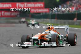 Adrian Sutil (GER) Sahara Force India VJM06. 25.08.2013. Formula 1 World Championship, Rd 11, Belgian Grand Prix, Spa Francorchamps, Belgium, Race Day.