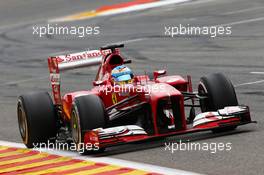 Fernando Alonso (ESP) Ferrari F138. 25.08.2013. Formula 1 World Championship, Rd 11, Belgian Grand Prix, Spa Francorchamps, Belgium, Race Day.