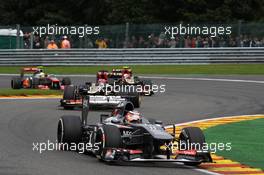 Nico Hulkenberg (GER) Sauber C32. 25.08.2013. Formula 1 World Championship, Rd 11, Belgian Grand Prix, Spa Francorchamps, Belgium, Race Day.