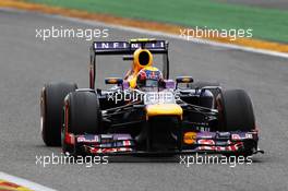Mark Webber (AUS) Red Bull Racing RB9. 25.08.2013. Formula 1 World Championship, Rd 11, Belgian Grand Prix, Spa Francorchamps, Belgium, Race Day.