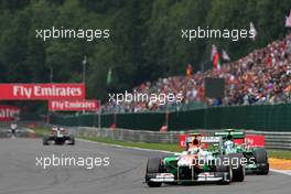 Adrian Sutil (GER) Sahara Force India VJM06. 25.08.2013. Formula 1 World Championship, Rd 11, Belgian Grand Prix, Spa Francorchamps, Belgium, Race Day.