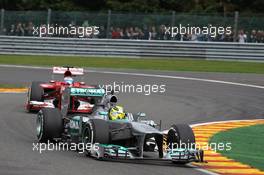 Nico Rosberg (GER) Mercedes AMG F1 W04. 25.08.2013. Formula 1 World Championship, Rd 11, Belgian Grand Prix, Spa Francorchamps, Belgium, Race Day.