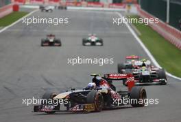 Daniel Ricciardo (AUS), Scuderia Toro Rosso  25.08.2013. Formula 1 World Championship, Rd 11, Belgian Grand Prix, Spa Francorchamps, Belgium, Race Day.