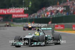 Nico Rosberg (GER) Mercedes AMG F1 W04. 25.08.2013. Formula 1 World Championship, Rd 11, Belgian Grand Prix, Spa Francorchamps, Belgium, Race Day.