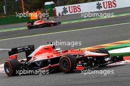 Jules Bianchi (FRA) Marussia F1 Team MR02. 25.08.2013. Formula 1 World Championship, Rd 11, Belgian Grand Prix, Spa Francorchamps, Belgium, Race Day.