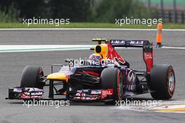 Mark Webber (AUS) Red Bull Racing RB9. 24.08.2013. Formula 1 World Championship, Rd 11, Belgian Grand Prix, Spa Francorchamps, Belgium, Qualifying Day.
