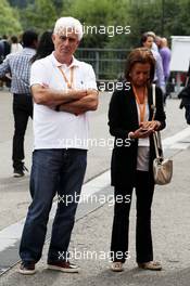 (L to R): Jose Luis Alonso (ESP) with Ana Diaz: the father and mother of Fernando Alonso (ESP) Ferrari. 24.08.2013. Formula 1 World Championship, Rd 11, Belgian Grand Prix, Spa Francorchamps, Belgium, Qualifying Day.
