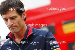 Mark Webber (AUS) Red Bull Racing. 24.08.2013. Formula 1 World Championship, Rd 11, Belgian Grand Prix, Spa Francorchamps, Belgium, Qualifying Day.
