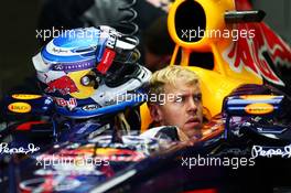 Sebastian Vettel (GER) Red Bull Racing RB9. 24.08.2013. Formula 1 World Championship, Rd 11, Belgian Grand Prix, Spa Francorchamps, Belgium, Qualifying Day.