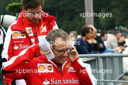 Stefano Domenicali (ITA) Ferrari General Director with Fernando Alonso (ESP) Ferrari. 24.08.2013. Formula 1 World Championship, Rd 11, Belgian Grand Prix, Spa Francorchamps, Belgium, Qualifying Day.