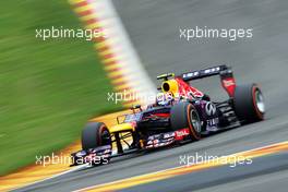 Mark Webber (AUS) Red Bull Racing RB9. 24.08.2013. Formula 1 World Championship, Rd 11, Belgian Grand Prix, Spa Francorchamps, Belgium, Qualifying Day.