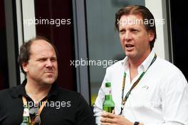 Michiel Mol (NED) Sahara Force India F1 Team Co-Owner (Right). 24.08.2013. Formula 1 World Championship, Rd 11, Belgian Grand Prix, Spa Francorchamps, Belgium, Qualifying Day.