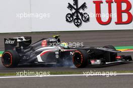 Esteban Gutierrez (MEX) Sauber C32. 24.08.2013. Formula 1 World Championship, Rd 11, Belgian Grand Prix, Spa Francorchamps, Belgium, Qualifying Day.