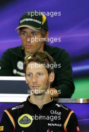 Romain Grosjean (FRA), Lotus F1 Team at the press conference. 22.08.2013. Formula 1 World Championship, Rd 11, Belgian Grand Prix, Spa Francorchamps, Belgium, Preparation Day.