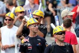Fans of Sebastian Vettel (GER), Red Bull Racing  22.08.2013. Formula 1 World Championship, Rd 11, Belgian Grand Prix, Spa Francorchamps, Belgium, Preparation Day.