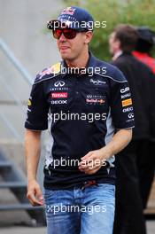 Sebastian Vettel (GER) Red Bull Racing. 22.08.2013. Formula 1 World Championship, Rd 11, Belgian Grand Prix, Spa Francorchamps, Belgium, Preparation Day.