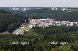 An elevated view of the circuit. 22.08.2013. Formula 1 World Championship, Rd 11, Belgian Grand Prix, Spa Francorchamps, Belgium, Preparation Day.