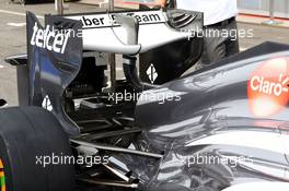 Sauber C32 rear wing detail. 22.08.2013. Formula 1 World Championship, Rd 11, Belgian Grand Prix, Spa Francorchamps, Belgium, Preparation Day.