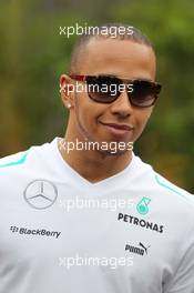 Lewis Hamilton (GBR) Mercedes AMG F1. 22.08.2013. Formula 1 World Championship, Rd 11, Belgian Grand Prix, Spa Francorchamps, Belgium, Preparation Day.