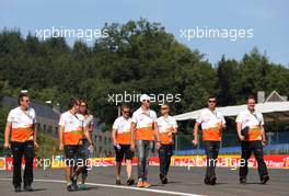 Adrian Sutil (GER), Sahara Force India F1 Team   22.08.2013. Formula 1 World Championship, Rd 11, Belgian Grand Prix, Spa Francorchamps, Belgium, Preparation Day.
