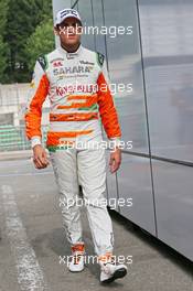 Adrian Sutil (GER) Sahara Force India F1. 22.08.2013. Formula 1 World Championship, Rd 11, Belgian Grand Prix, Spa Francorchamps, Belgium, Preparation Day.