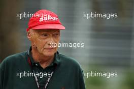 Niki Lauda (AUT) Mercedes Non-Executive Chairman. 19.04.2013. Formula 1 World Championship, Rd 4, Bahrain Grand Prix, Sakhir, Bahrain, Practice Day