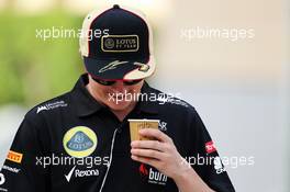 Kimi Raikkonen (FIN) Lotus F1 Team. 19.04.2013. Formula 1 World Championship, Rd 4, Bahrain Grand Prix, Sakhir, Bahrain, Practice Day