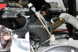 Lotus F1 E21 sidepod detail. 19.04.2013. Formula 1 World Championship, Rd 4, Bahrain Grand Prix, Sakhir, Bahrain, Practice Day