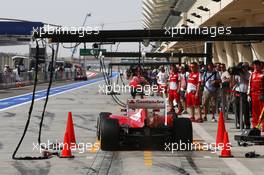 Felipe Massa (BRA) Ferrari F138 in the pits. 19.04.2013. Formula 1 World Championship, Rd 4, Bahrain Grand Prix, Sakhir, Bahrain, Practice Day