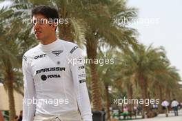 Rodolfo Gonzalez (VEN) Marussia F1 Team Reserve Driver. 19.04.2013. Formula 1 World Championship, Rd 4, Bahrain Grand Prix, Sakhir, Bahrain, Practice Day