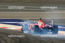 Felipe Massa (BRA) Ferrari F138 locks up under braking. 19.04.2013. Formula 1 World Championship, Rd 4, Bahrain Grand Prix, Sakhir, Bahrain, Practice Day