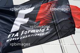 F1 and Bahrain flags. 19.04.2013. Formula 1 World Championship, Rd 4, Bahrain Grand Prix, Sakhir, Bahrain, Practice Day