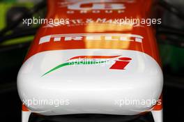 Sahara Force India F1 VJM06 nosecone. 19.04.2013. Formula 1 World Championship, Rd 4, Bahrain Grand Prix, Sakhir, Bahrain, Practice Day