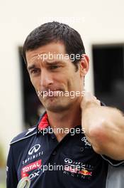 Mark Webber (AUS) Red Bull Racing. 19.04.2013. Formula 1 World Championship, Rd 4, Bahrain Grand Prix, Sakhir, Bahrain, Practice Day