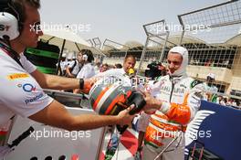 Adrian Sutil (GER) Sahara Force India F1 on the grid. 21.04.2013. Formula 1 World Championship, Rd 4, Bahrain Grand Prix, Sakhir, Bahrain, Race Day