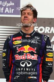 1st place Sebastian Vettel (GER) Red Bull Racing. 21.04.2013. Formula 1 World Championship, Rd 4, Bahrain Grand Prix, Sakhir, Bahrain, Race Day