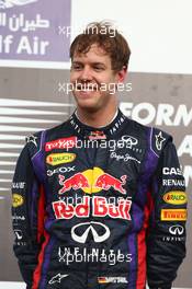 1st place Sebastian Vettel (GER) Red Bull Racing. 21.04.2013. Formula 1 World Championship, Rd 4, Bahrain Grand Prix, Sakhir, Bahrain, Race Day