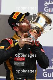 3rd place Romain Grosjean (FRA) Lotus F1 E21.  21.04.2013. Formula 1 World Championship, Rd 4, Bahrain Grand Prix, Sakhir, Bahrain, Race Day