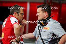 (L to R): Stefano Domenicali (ITA) Ferrari General Director with Paul Hembery (GBR) Pirelli Motorsport Director. 21.04.2013. Formula 1 World Championship, Rd 4, Bahrain Grand Prix, Sakhir, Bahrain, Race Day