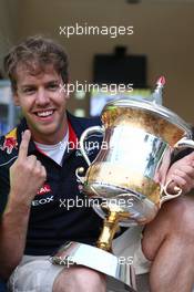 Sebastian Vettel (GER) Red Bull Racing.  21.04.2013. Formula 1 World Championship, Rd 4, Bahrain Grand Prix, Sakhir, Bahrain, Race Day