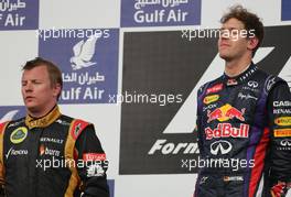 Kimi Raikkonen (FIN), Lotus F1 Team and Sebastian Vettel (GER), Red Bull Racing  21.04.2013. Formula 1 World Championship, Rd 4, Bahrain Grand Prix, Sakhir, Bahrain, Race Day