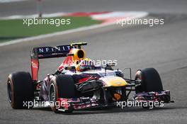 Mark Webber (AUS) Red Bull Racing RB9. 21.04.2013. Formula 1 World Championship, Rd 4, Bahrain Grand Prix, Sakhir, Bahrain, Race Day