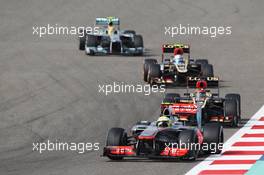 Sergio Perez (MEX) McLaren MP4-28. 21.04.2013. Formula 1 World Championship, Rd 4, Bahrain Grand Prix, Sakhir, Bahrain, Race Day