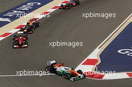 Paul di Resta (GBR) Sahara Force India VJM06. 21.04.2013. Formula 1 World Championship, Rd 4, Bahrain Grand Prix, Sakhir, Bahrain, Race Day