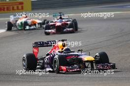 Sebastian Vettel (GER) Red Bull Racing RB9. 21.04.2013. Formula 1 World Championship, Rd 4, Bahrain Grand Prix, Sakhir, Bahrain, Race Day